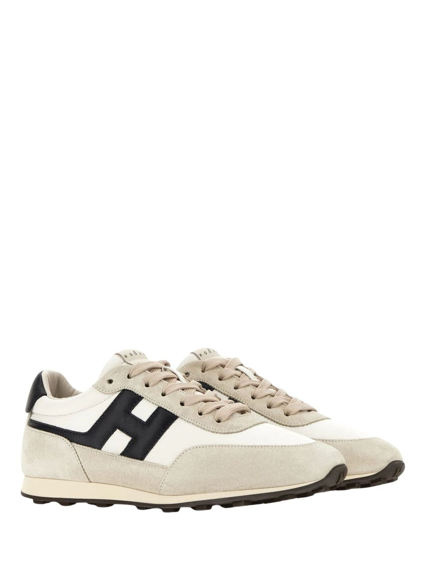 Hogan Off-White Suede Athletic Sneakers