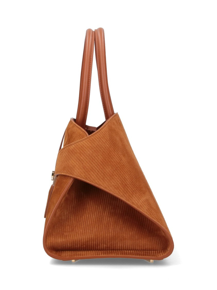 Ferragamo Medium "Hug" Bag – Brown/Striped