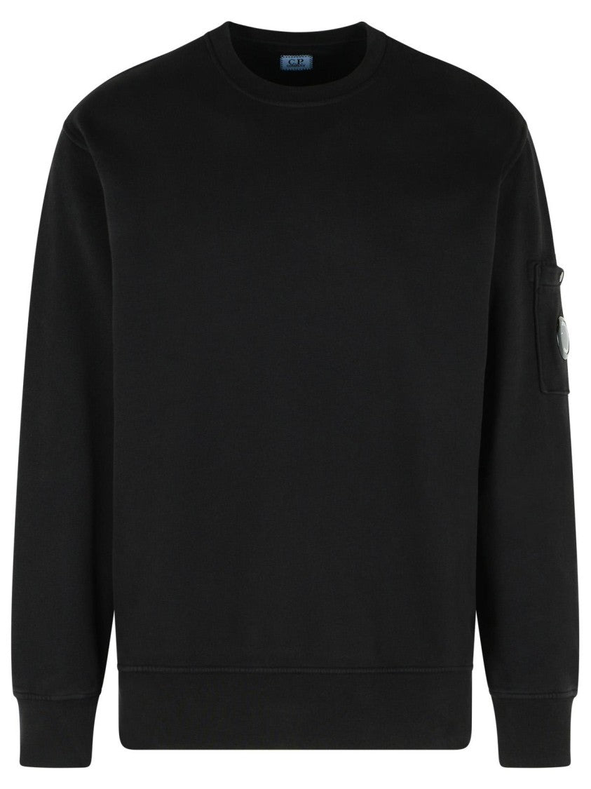 C.P. Company Brushed' Black Cotton Sweatshirt
