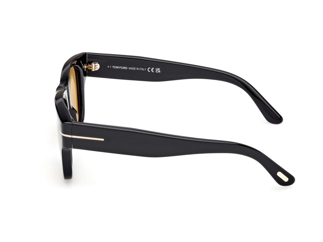 Tom Ford Glossy Black Ft1280 Oversized Square Acetate Sunglasses