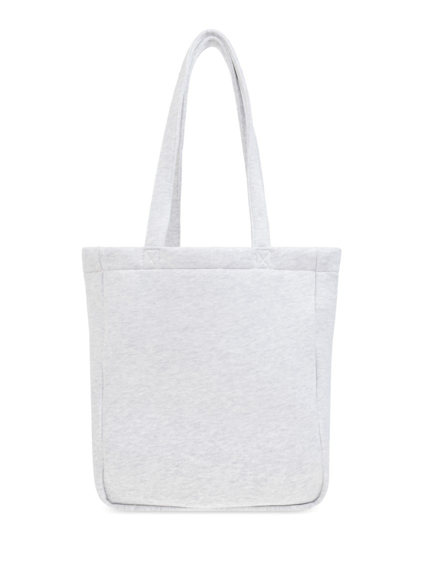 A.P.C. Grey Lou Logo Cotton Tote Bag