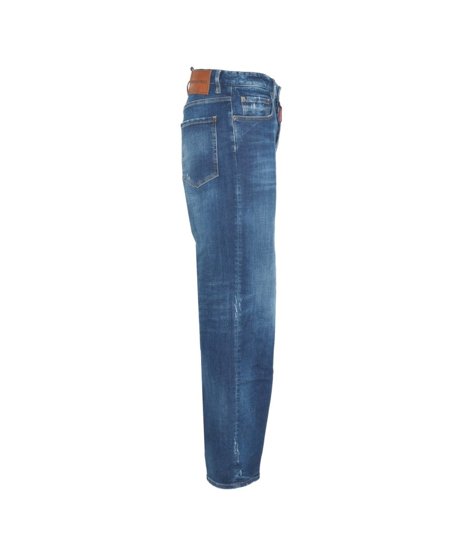 Dsquared2 Wide Leg Jeans With Classic Five-Pocket