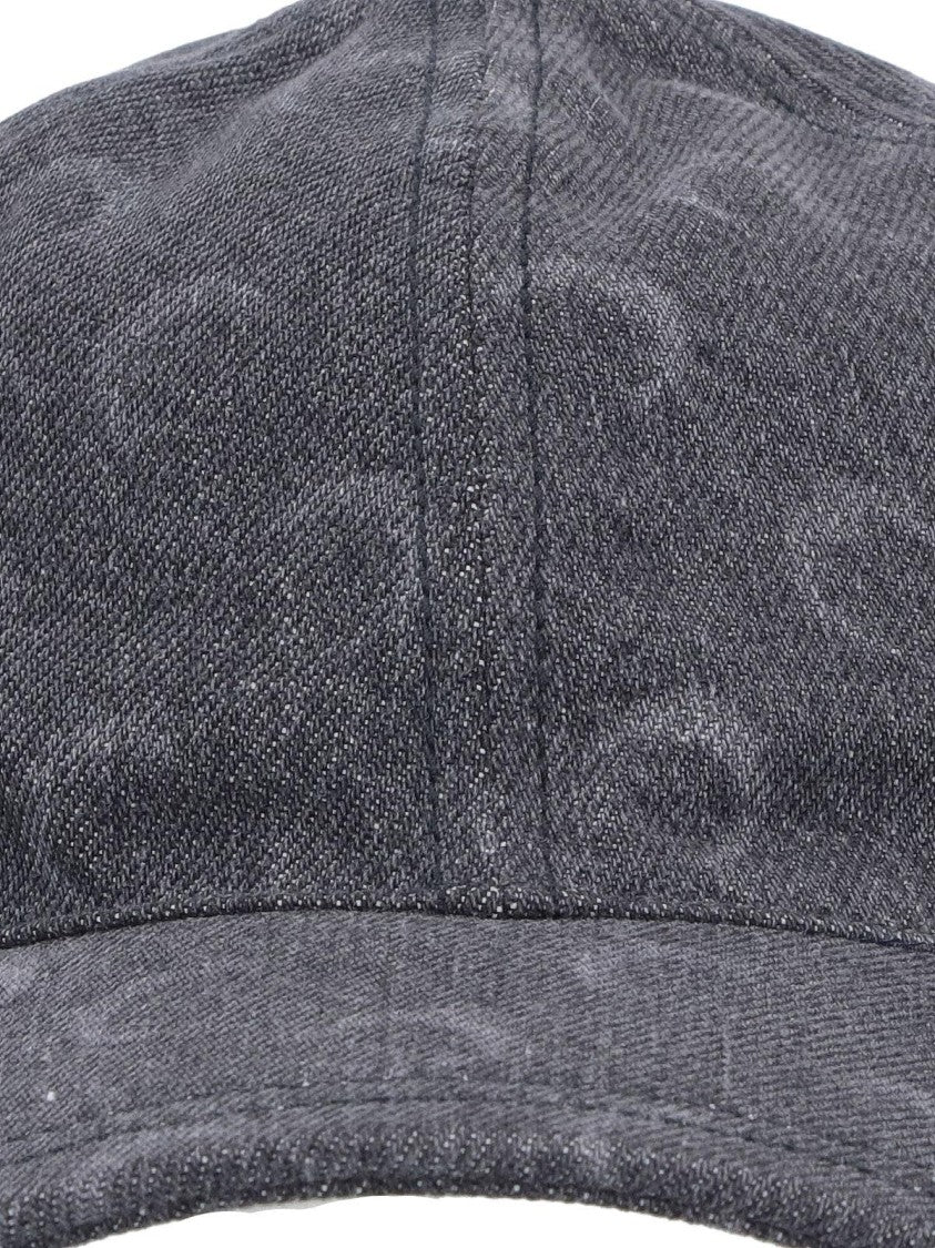 Marine Serre Grey Baseball Cap With Crescent Moon Pattern