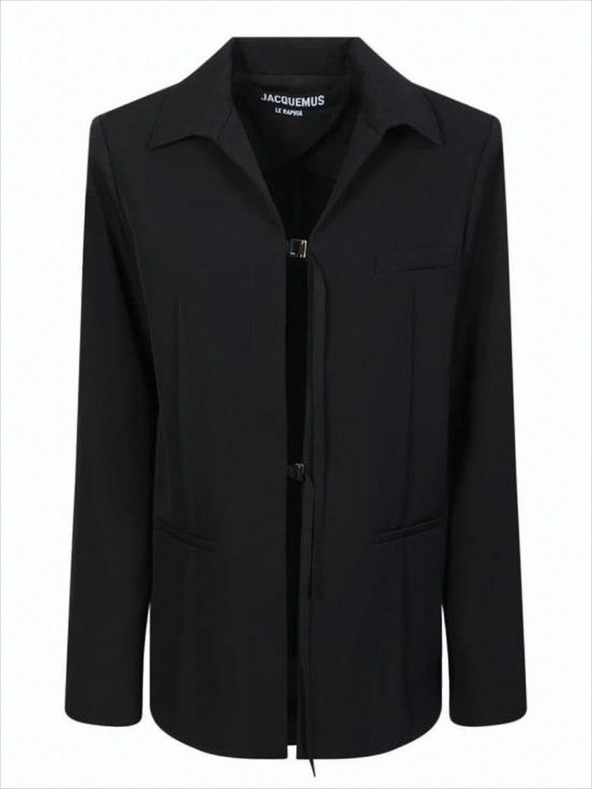 Jacquemus Tailored Black Jacket With Minimalist Design