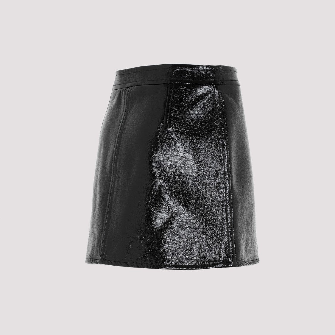 Courrèges Black Vinyl Mini Skirt