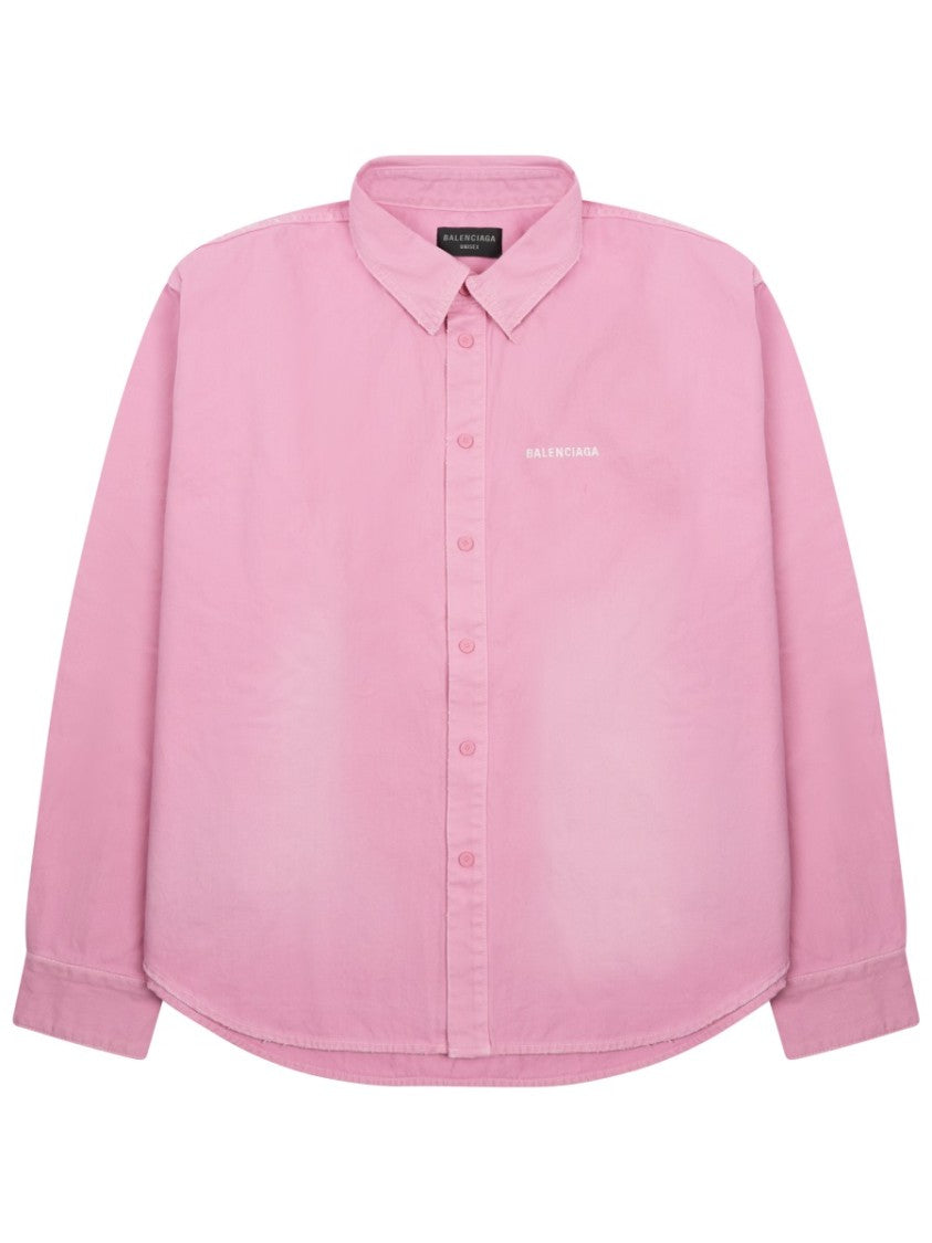 Balenciaga Large-Fit Cotton Shirt With Subtle Logo Detail