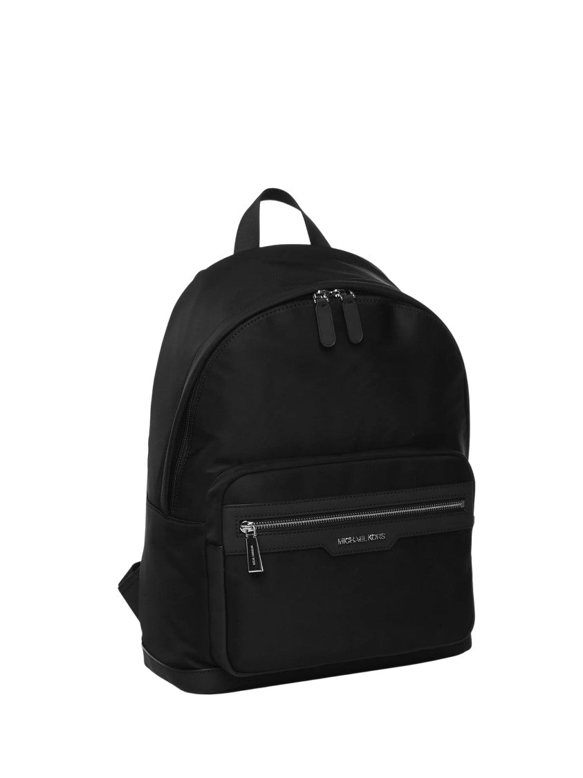 Michael Kors Sleek Black Logo Plaque Backpack