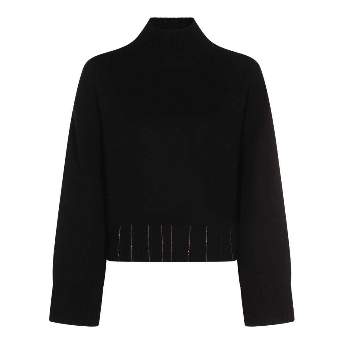 Fabiana Filippi Cropped Black Sweater