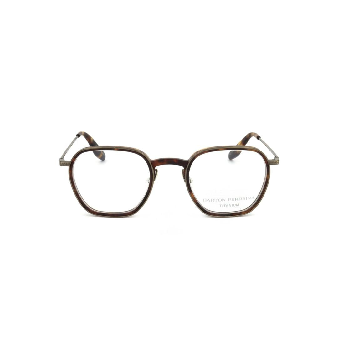 Barton Perreira Bp5044 481Ir Square Frame Tortoiseshell Acetate Eyeglasses With Metal Temples