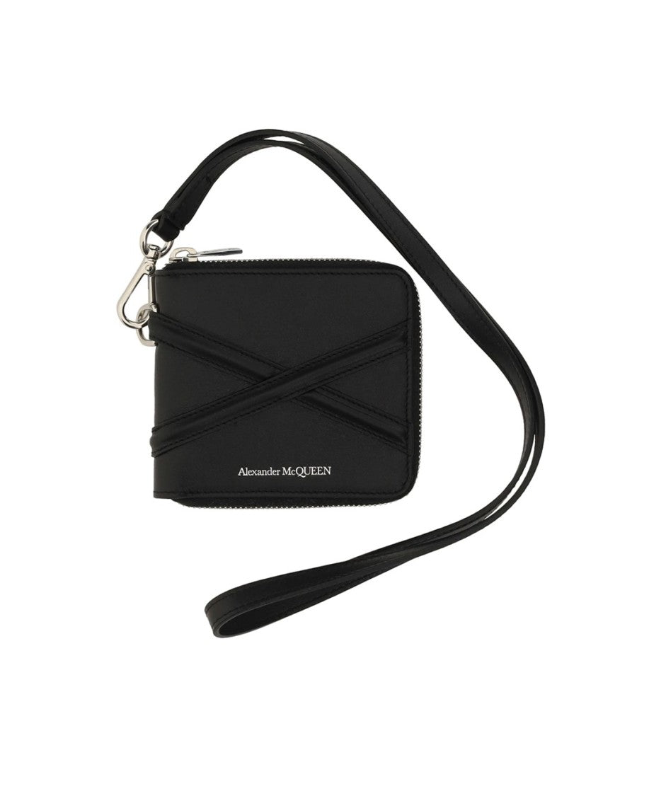 Alexander Mcqueen Compact Zip-Around Wallet With Adjustable Strap