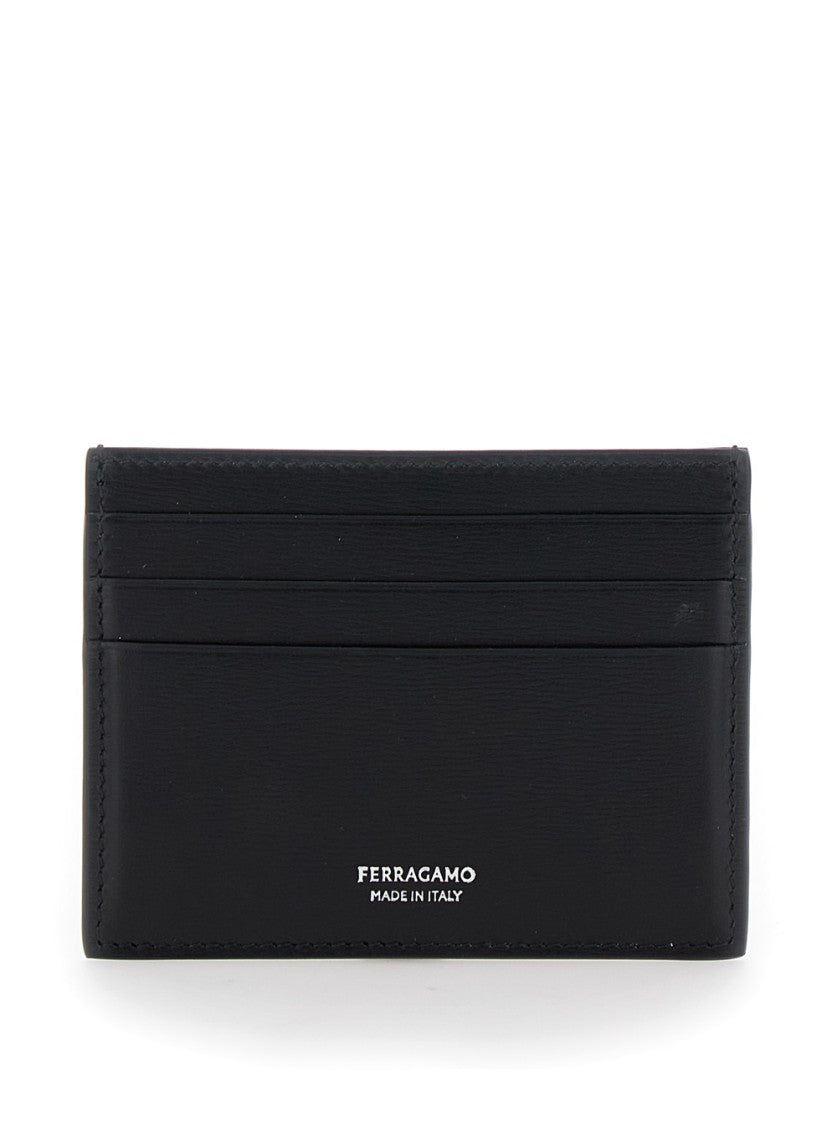 Salvatore Ferragamo Florence' Black Card Holder