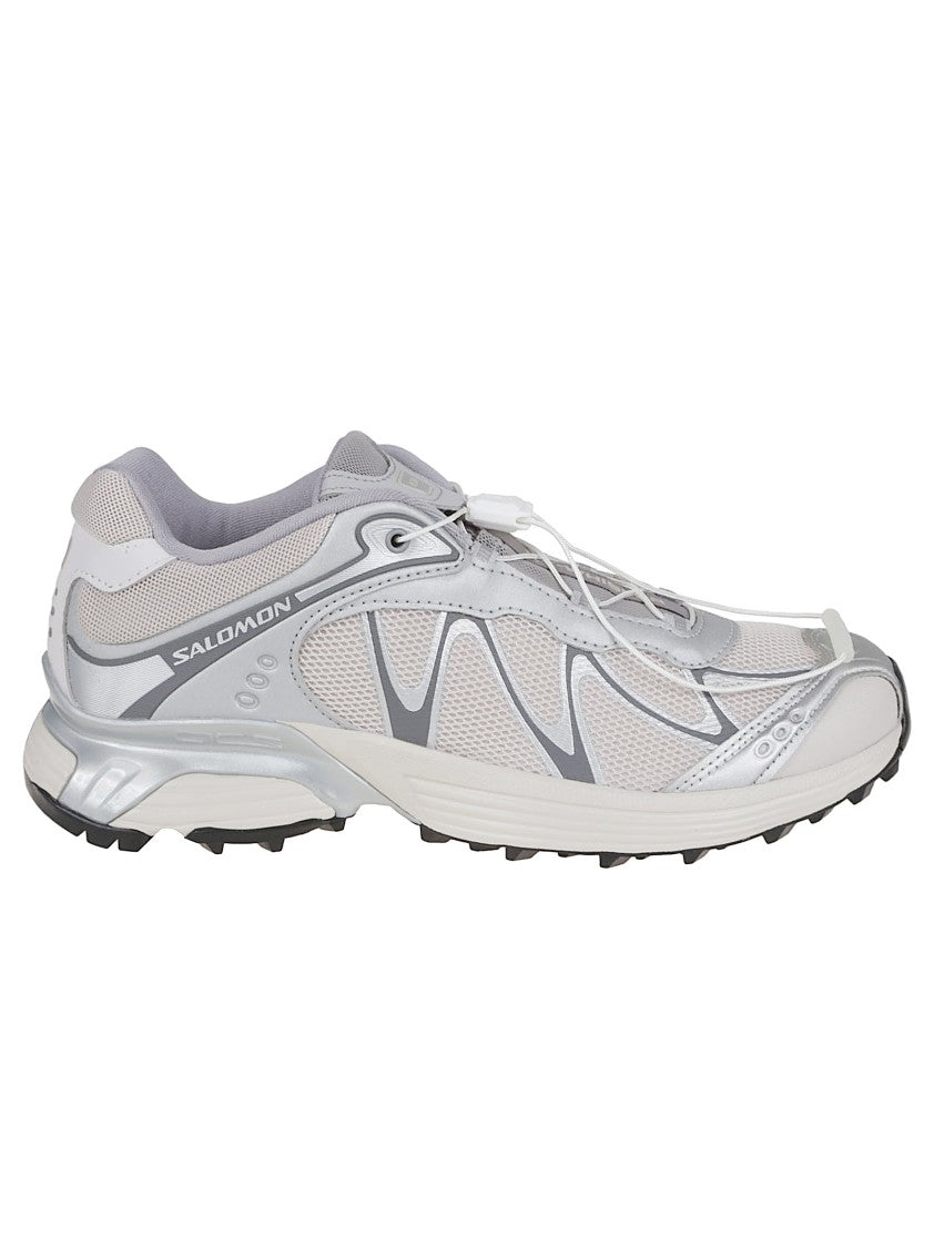 Salomon Metallic Silver Quicklace Sneakers With Breathable Design