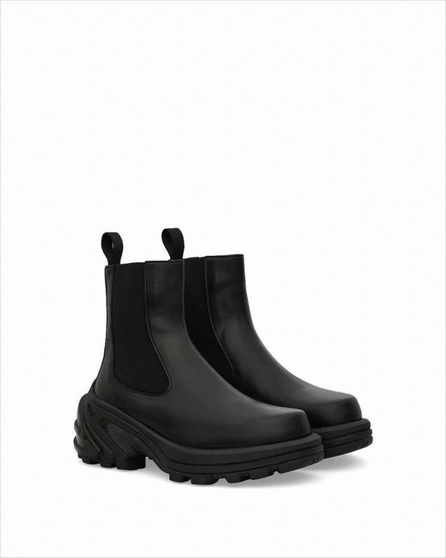 1017 Alyx 9Sm Black Leather Boots With Sole