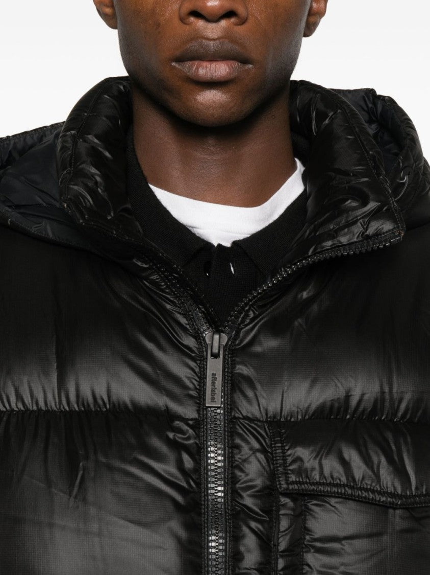 After Label Black Puffer Jacket With Hood