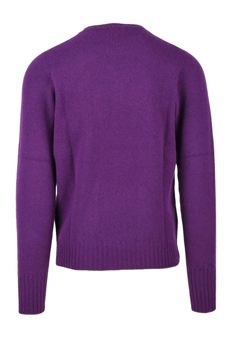 Drumohr Crew Neck Lambskin Sweater - Purple