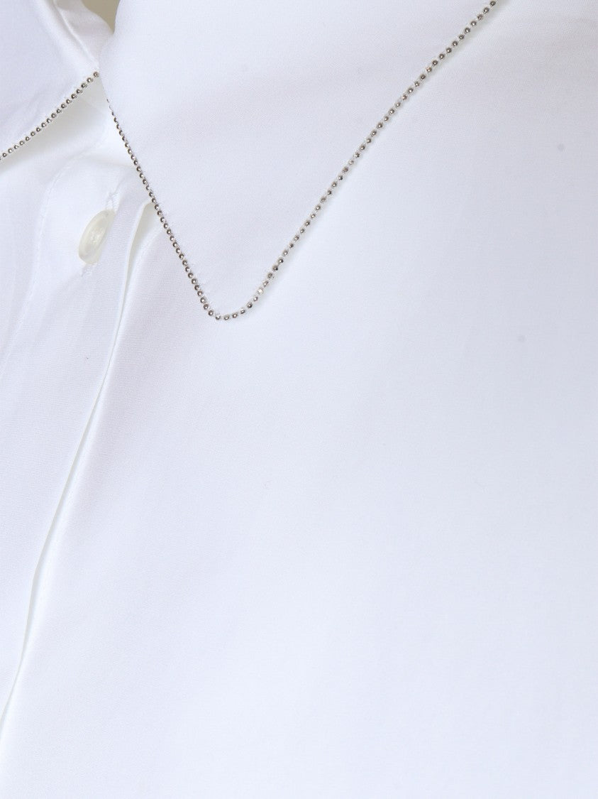 Fabiana Filippi Poplin Basic Shirt With Filo Diamante