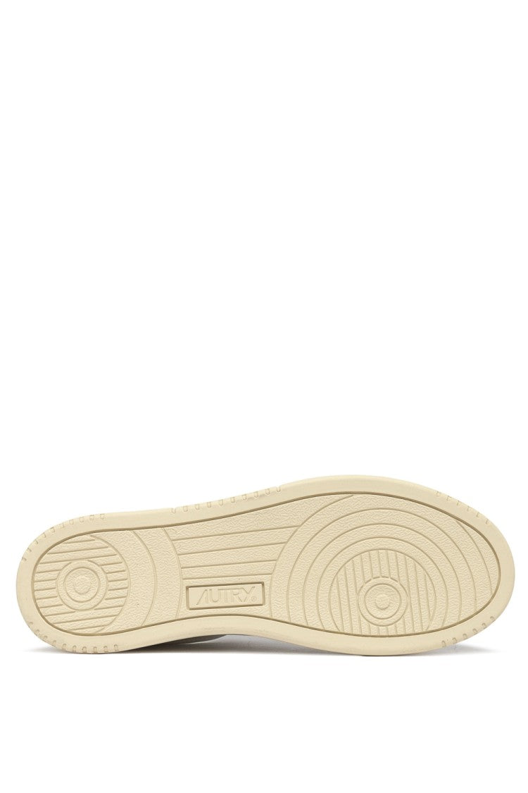 Autry Medalist Leather Sneakers Blue Heel Tab