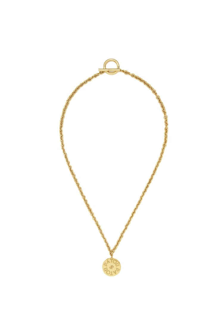Patou Antique Coin Charm Necklace With Polished Finish