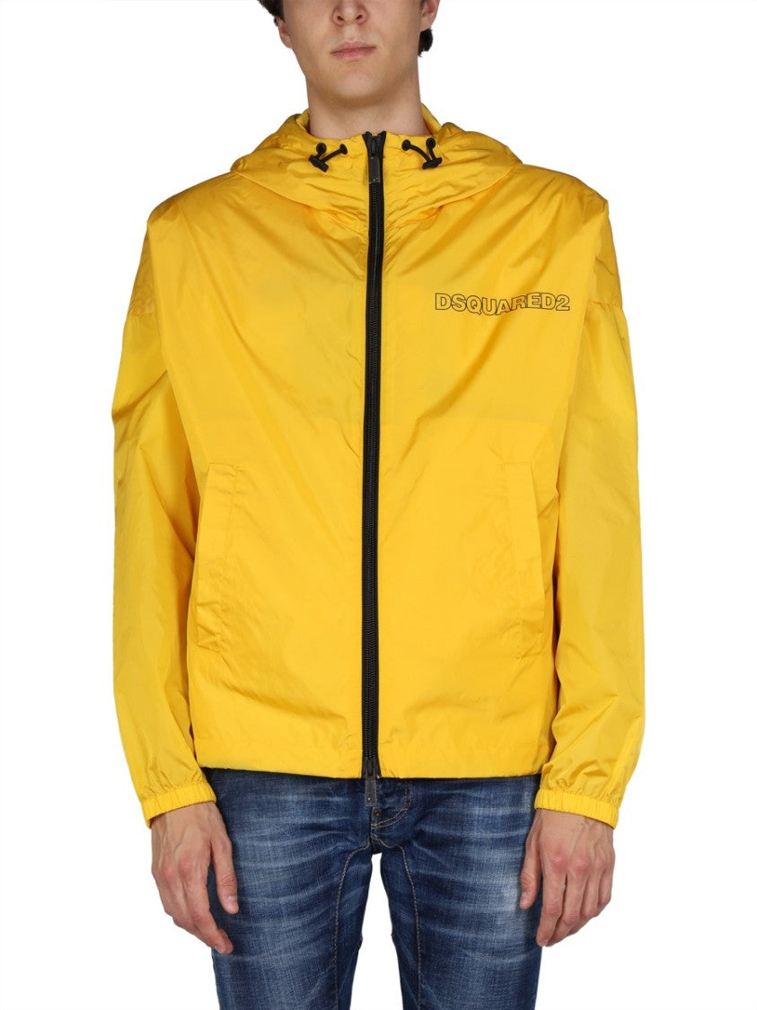 Dsquared2 Slightly Loose-Fit Windbreaker With Drawstring Hood