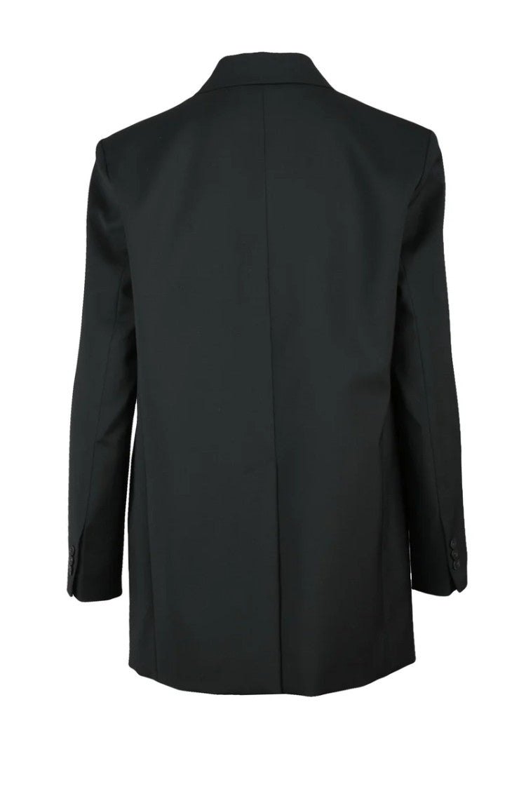 Max Mara Long Jacket Virgin Wool - Black