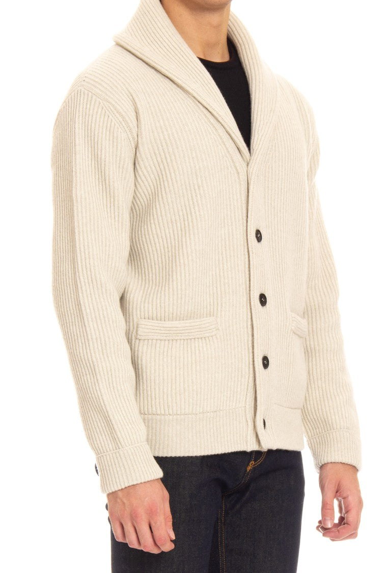 Roberto Collina Relaxed Ribbed Wool-Cashmere Cardigan