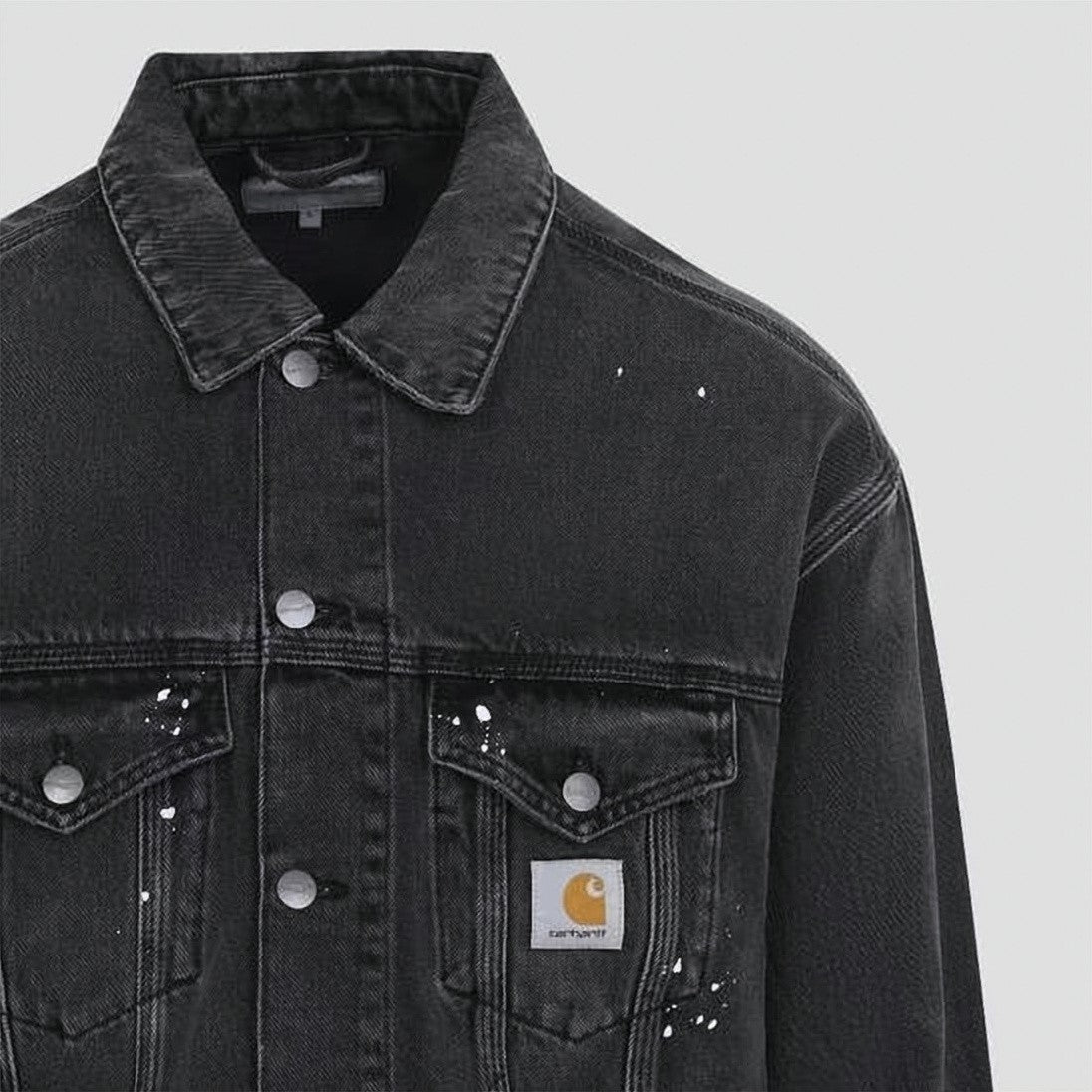 Carhartt Wip Denim Jacket With Classic Design And Paint Splatter Details