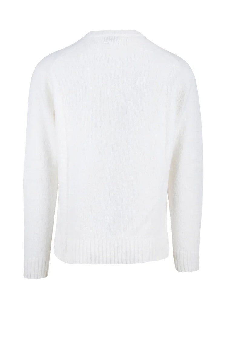 Filippo De Laurentiis White Alpaca Wool Polyamide Men's Crew Sweater