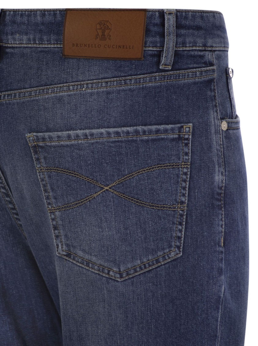 Brunello Cucinelli Five-Pocket Leisure Fit Trousers In Lightweight Denim