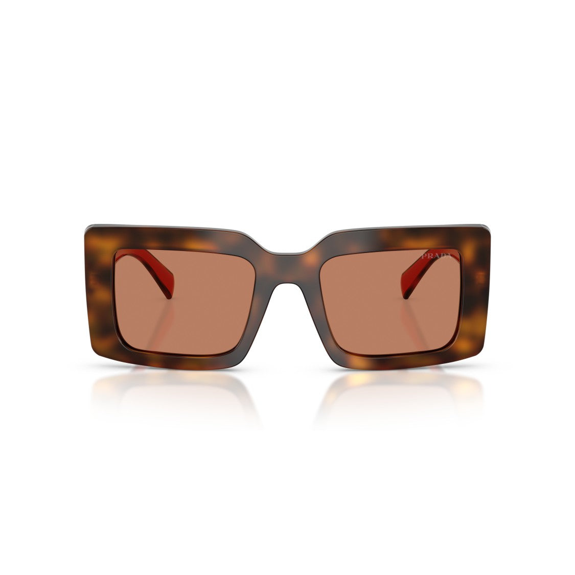 Prada 0Pr D01s Bold Rectangular Tortoiseshell Acetate Sunglasses