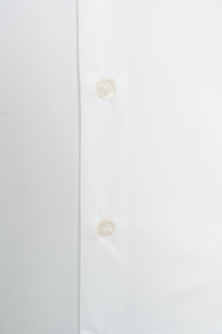 Gender Tailored White Shirt With Collar