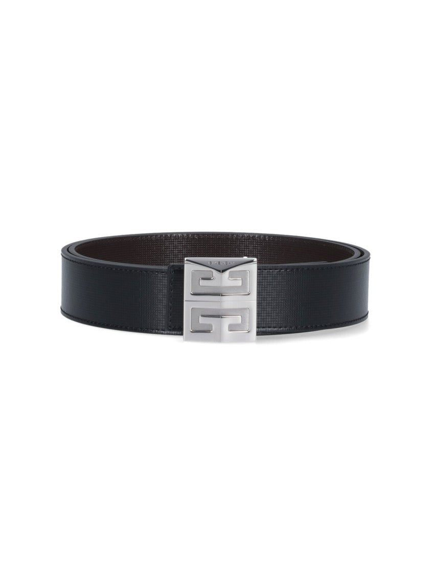 Givenchy Reversible "4G" Logo Belt – Black/Burgundy