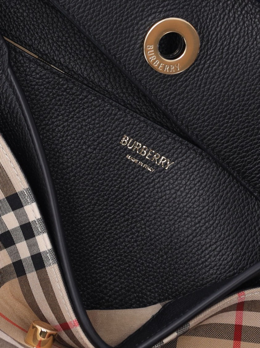 Burberry Check-Pattern Rectangular Shoulder Bag