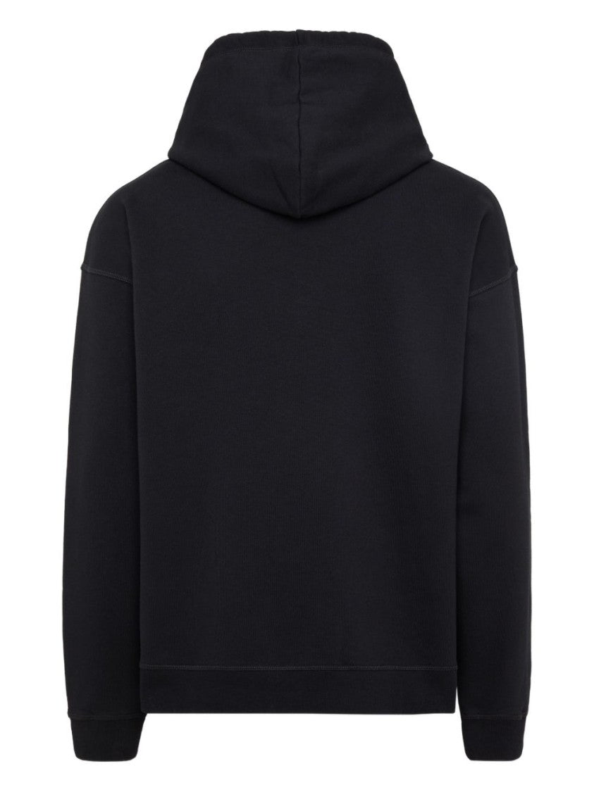 Dsquared2 Illustration-Style Print Black Hoodie With Relaxed Fit