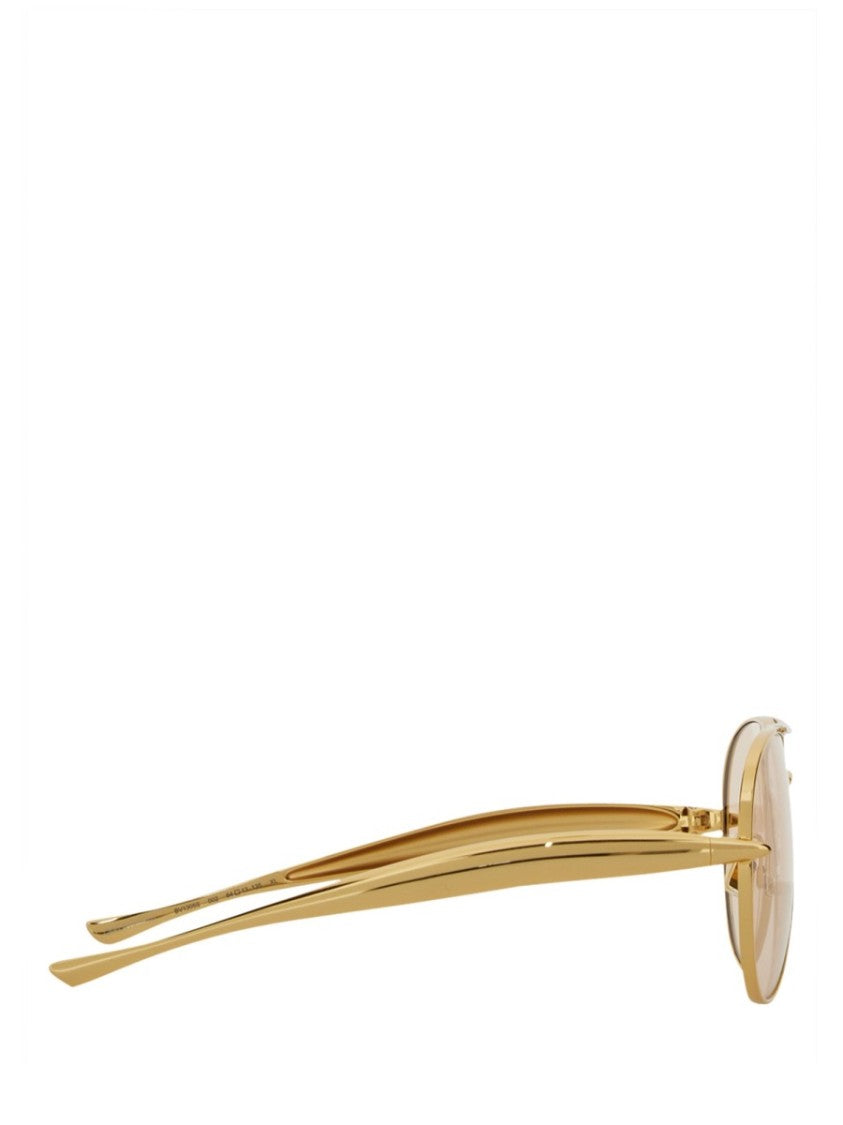 Bottega Veneta Aviator-Style Sunglasses With Polished Metallic Frame
