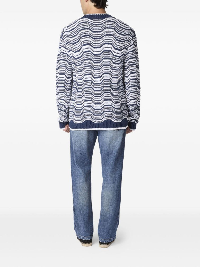 Missoni V-Neck Cardigan With All-Over Greek Key Motif