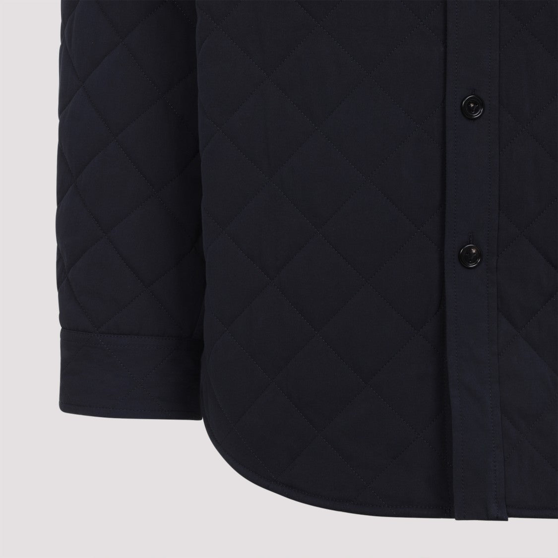 Bottega Veneta Quilted Blue Cotton Shirt