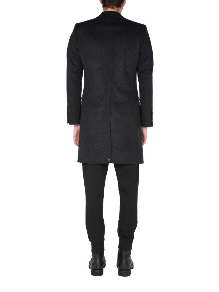 Dolce & Gabbana Single-Breasted Velours Coat