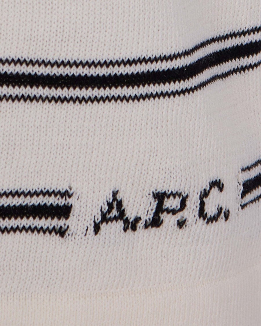 A.P.C. Striped Knit Polo Shirt