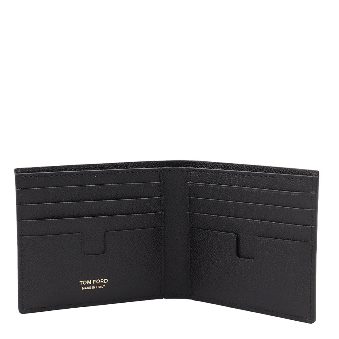 Tom Ford Textured Bifold Wallet With Gold-Tone Logo Emblem