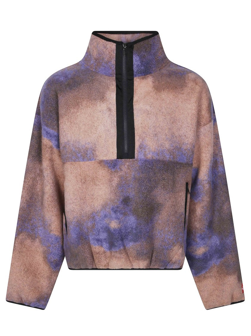 The North Face Relaxed-Fit Mottled Half-Zip Fleece Jacket