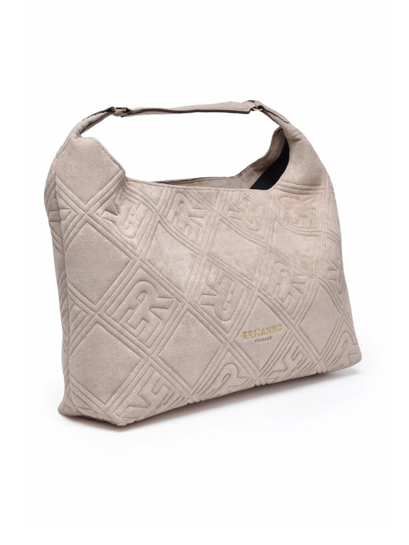 Ermanno Firenze Valentina Shoulder Bag With Suede Effect And Quilted Design