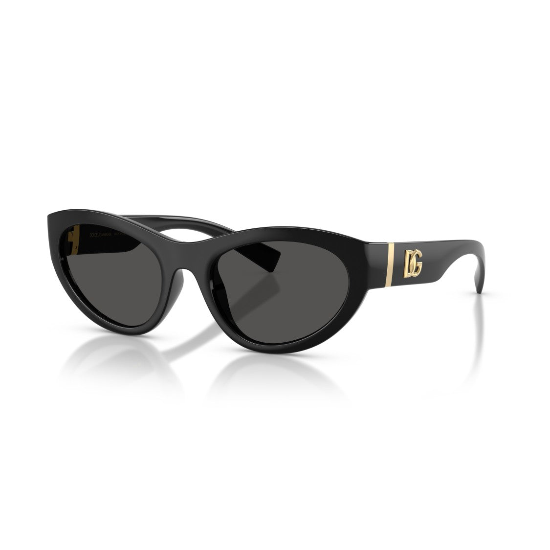Dolce & Gabbana 0Dg6207 Cat-Eye Sunglasses With Glossy Black Frames
