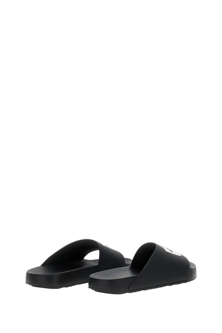 Givenchy Black Label Slide Rubber Flat Sandals