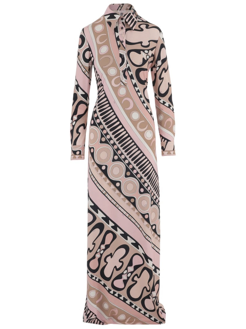 Emilio Pucci Long Stretch Viscose Dress