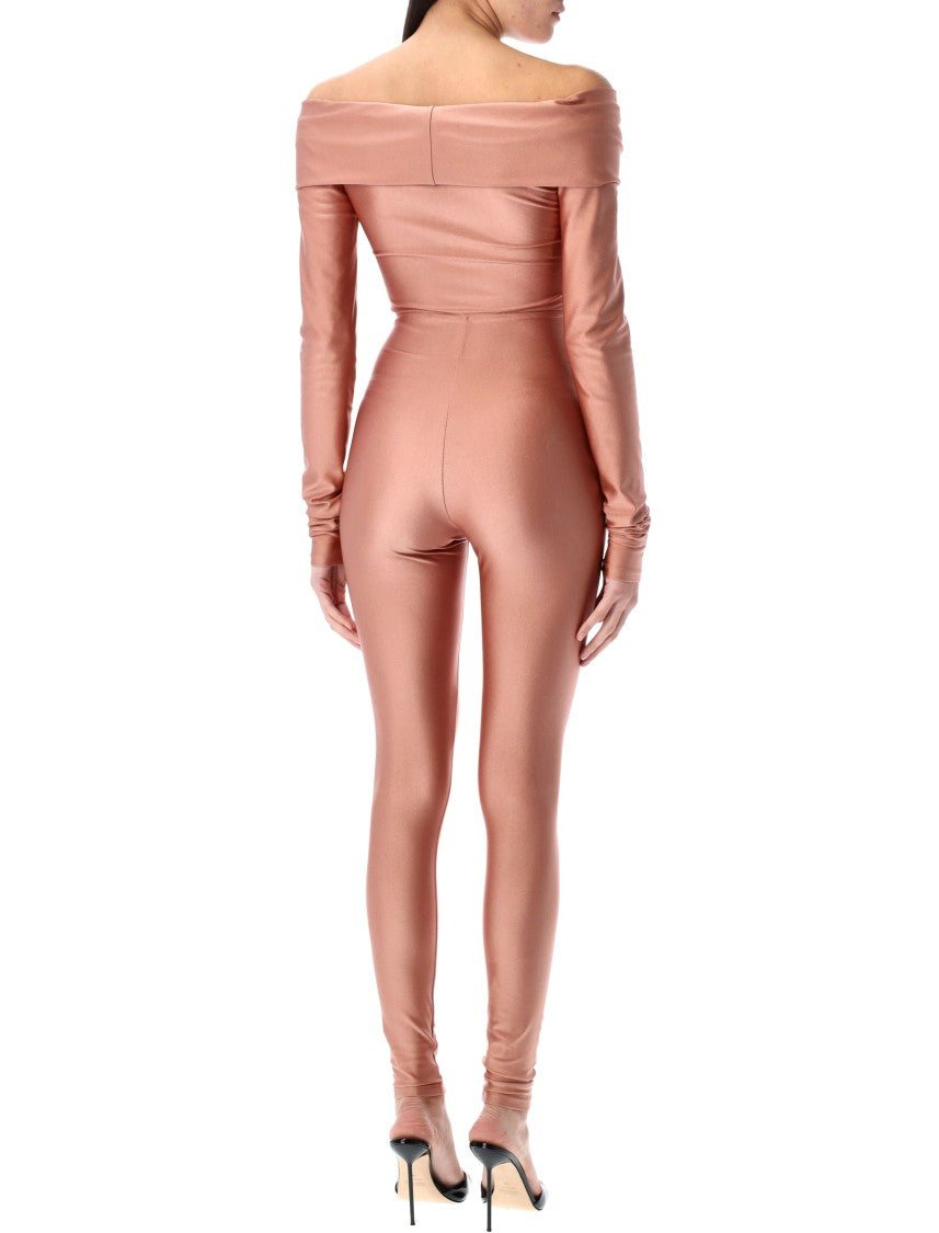 The Andamane Stretch Off-Shoulder Cut-Out Jumpsuit