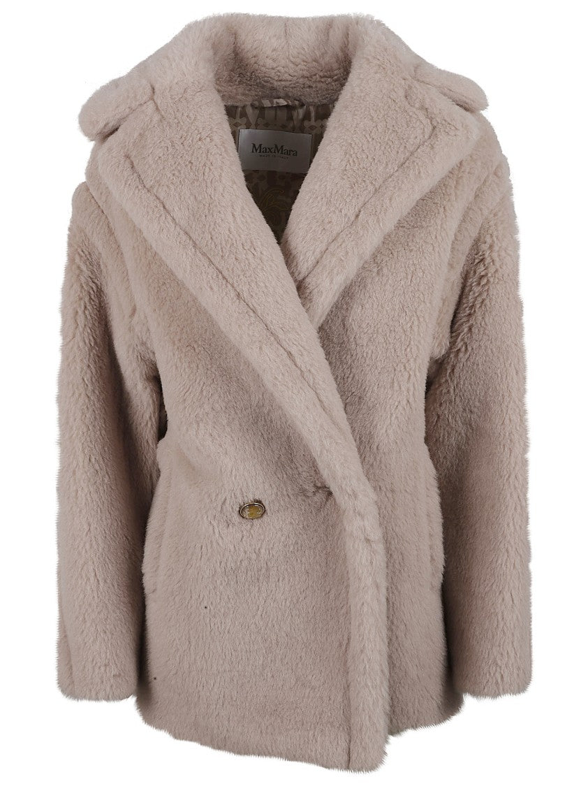 Max Mara Relaxed-Fit Textured Coat With Classic Lapel