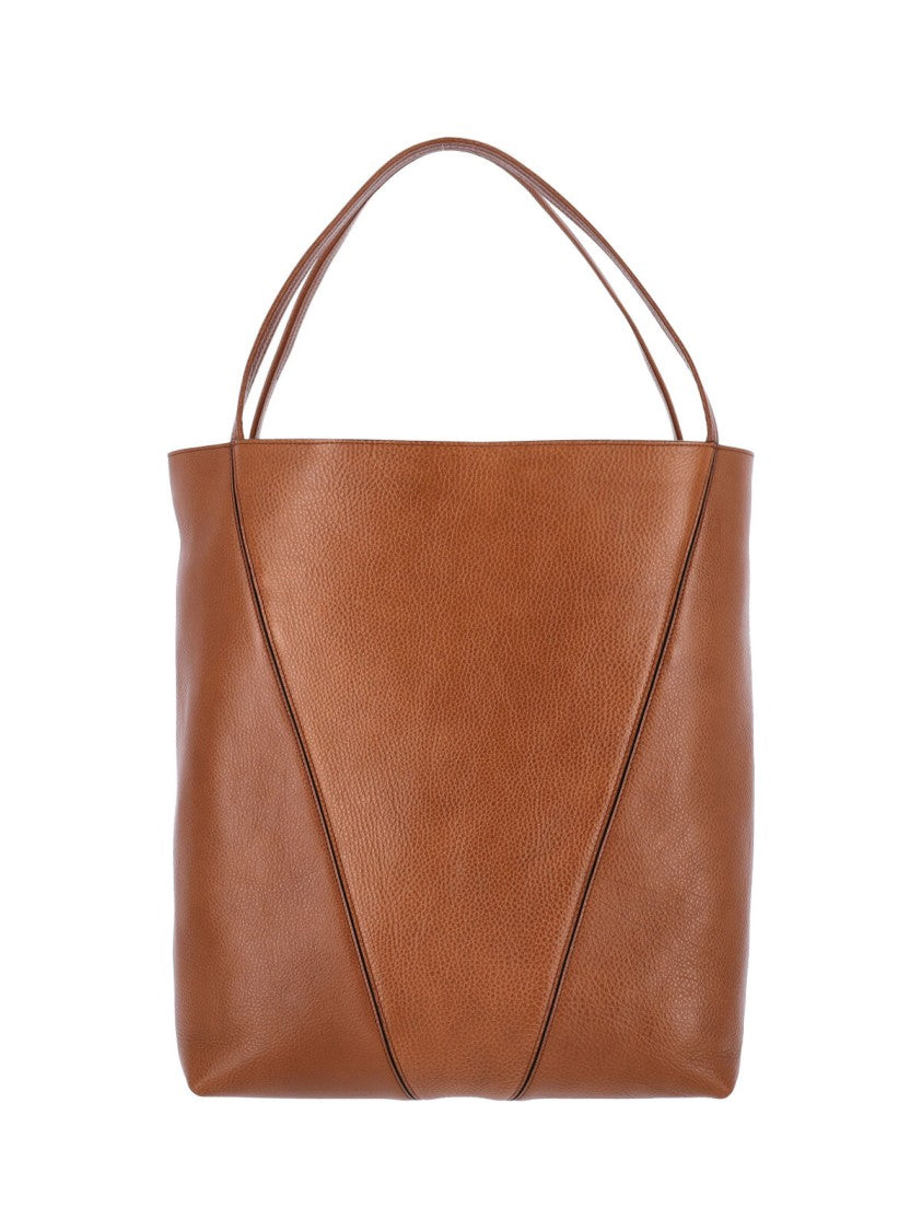 Chloé Brown Spin Large Calfskin Tote Bag