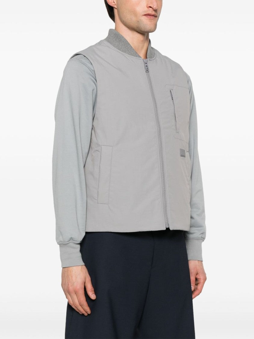 Dolce & Gabbana Minimalist Taupe Gilet With Functional Pockets