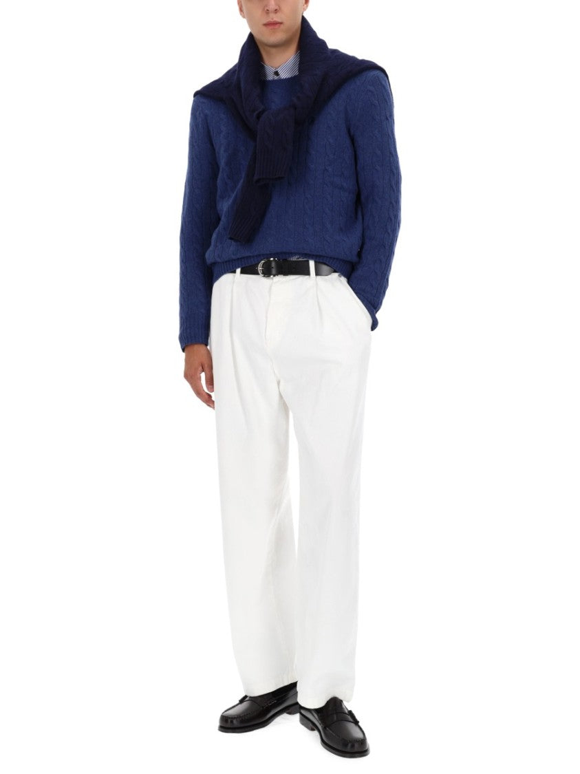 Polo Ralph Lauren Cable-Knit Sweater In Rich Blue Tone