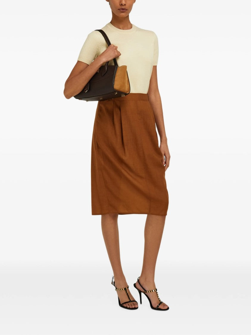 Salvatore Ferragamo St Soft Ew Smooth Calf Leather Shoulder Bag